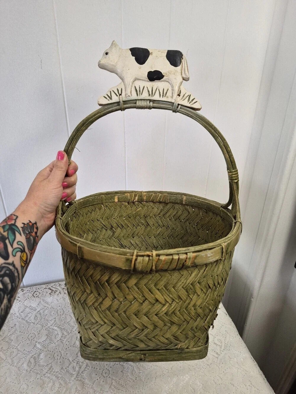 Woven Cow Basket